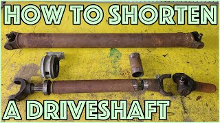 How to shorten a driveshaft at home.