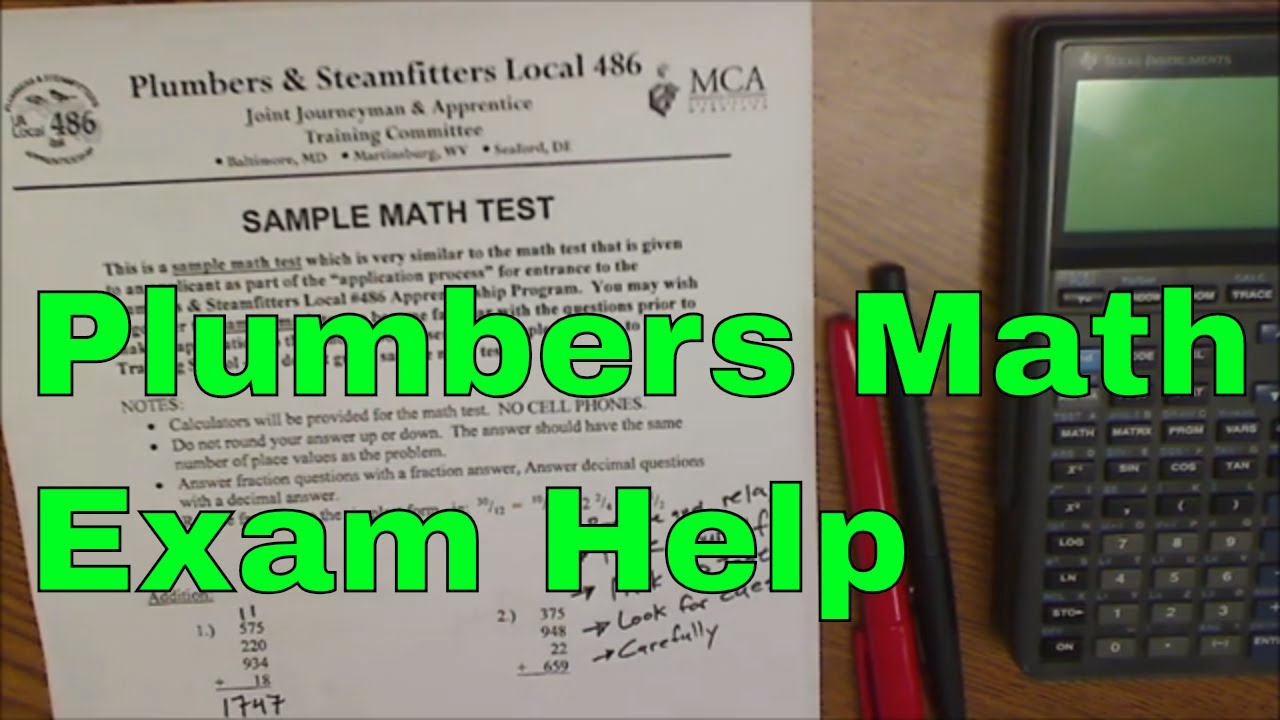 how-to-succeed-on-the-plumbers-math-test-with-link-to-practice-exam-youtube