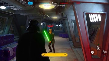 Star Wars Battlefront Hero Battle 1VS1 Lightsaber Duel Darth Vader vs Luke skywalker Endor