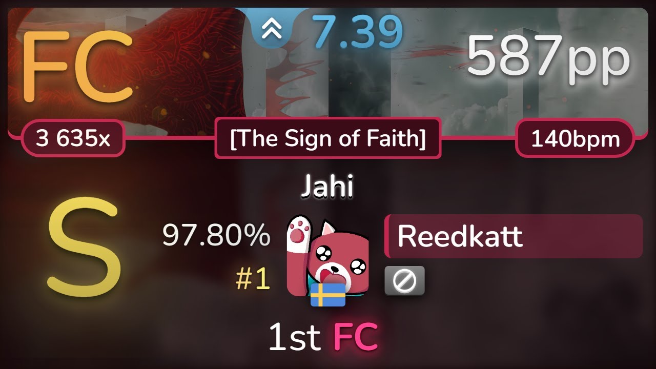 7.4⭐ Reedkatt | IGNEA - Jahi [The Sign of Faith] 97.80% FC #1 | 587pp - osu!