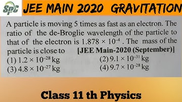 A particle is moving 5 times as fast as an electron . The ratio of the de - Broglie wavelength of th