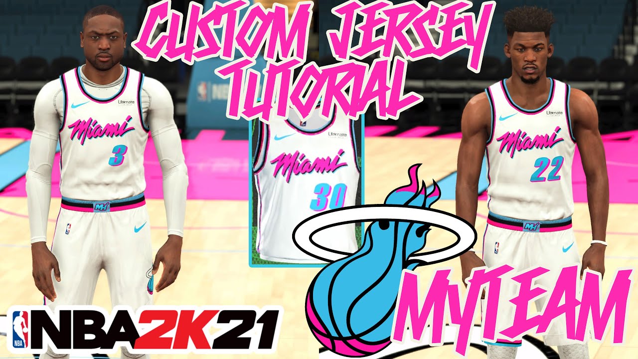 MIAMI HEAT TROPHY CUSTOM JERSEY TUTORIAL! EARNED GOLD UNIFORM! NBA