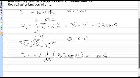 EMF induced by a time varying magnetic field
