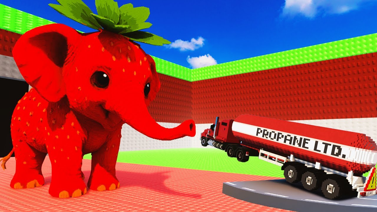 Cars vs Bridge Strawberry Elephant Brainrot (Teardown)