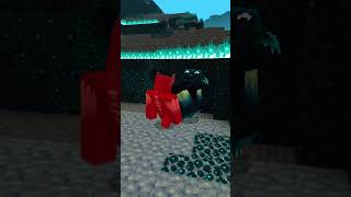 Warden Vs Police Warden #Minecraftbedrock #Warden #Battle