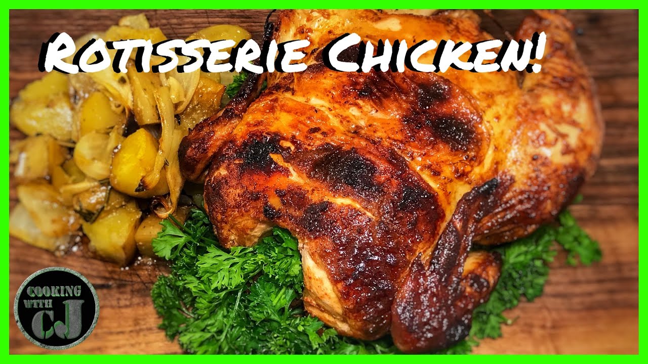 Roasted Whole Chicken On the Weber Kettle! | Weber Kettle Rotisserie Recipe