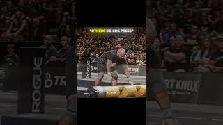 Crazy Log Press Event👀 #gym #gymmotivation #strongman #strength #motivation