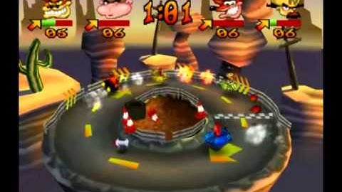 Crash Bash - Warp Room 3: Old Mines - 47) Dot Dash Lv. 3