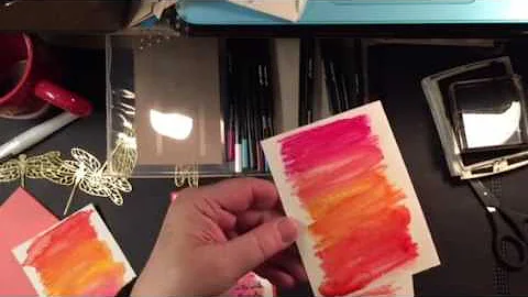 Watercolor Paper, Watercolor Pencils and Used Up Wink of Stella.  Oh my!