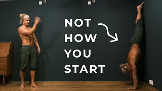 Absolute beginner handstand tutorial - NO REQUIREMENTS NEEDED!
