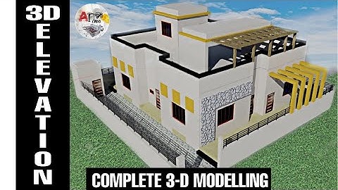 Complete 3d modelling || 3d elevation in Autocad by ATCADD