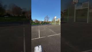 Half court basketball shot