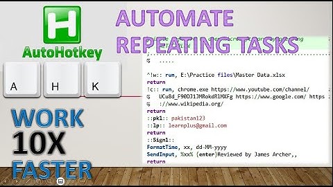 Office Tips and Tricks to Work 10x faster in Windows 10 with Autohotkey | Automate repeating tasks