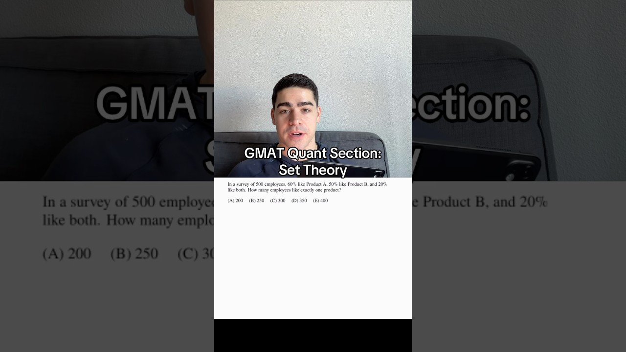 How to solve Set Theory type problems for the GMAT exam Quant section