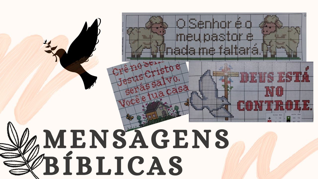 Mensagens Bíblicas em Ponto Cruz - Gráficos