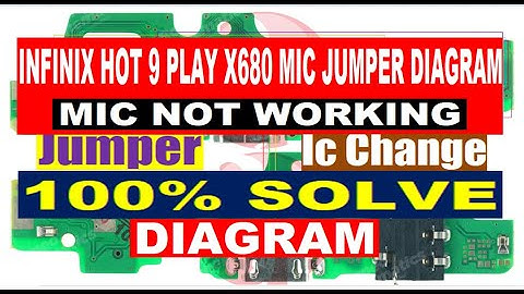 Infinix Hot 9 Play X680 Mic IC Jumper Diagram | Mic Not Working | Mic IC Replacement