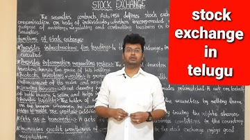stock exchange|stock exchange in telugu|functions of stock exchange|#stock_exchange