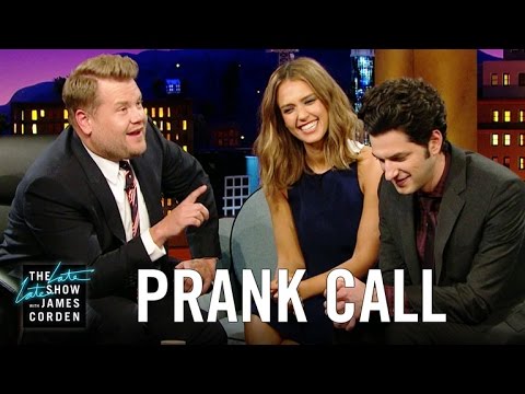 Jessica Alba Prank Calls Her Company w/ Ben Schwartz & James Corden