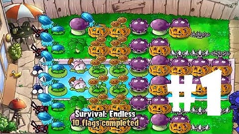 Plants vs Zombies | Survival: ENDLESS (34 Flags Completed) PART 1 (iOS Android)
