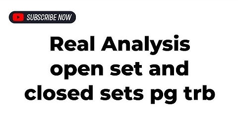 Real analysis MCQ #pg#trb