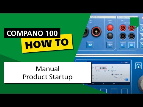 COMPANO 100 Manual - Product Startup