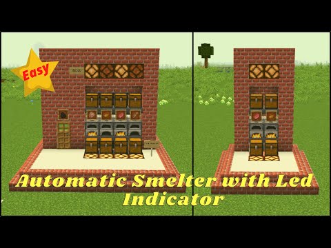Minecraft | Automatic Super Smelter with Light Indicator | Easy Tutorial
