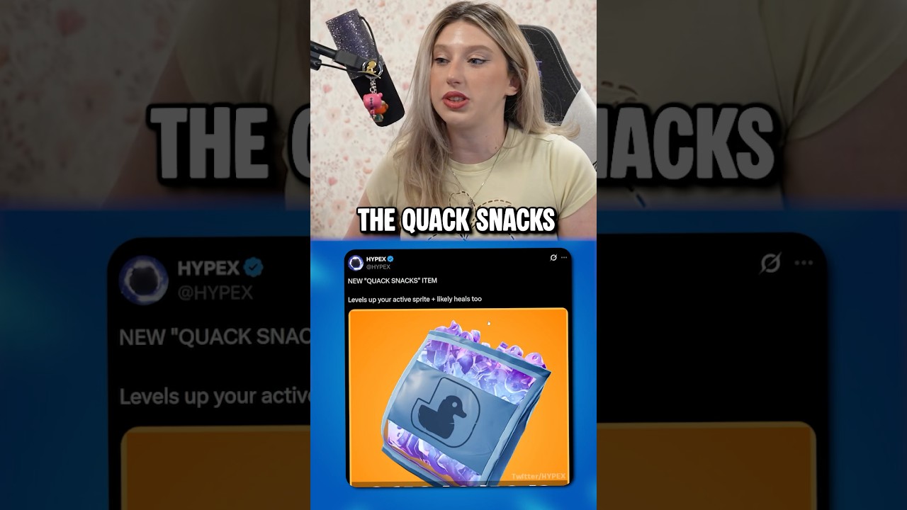 HappyGal Explains New Quack Snacks Item! #happyhappygal #fortnite #gamingclips #newupdate