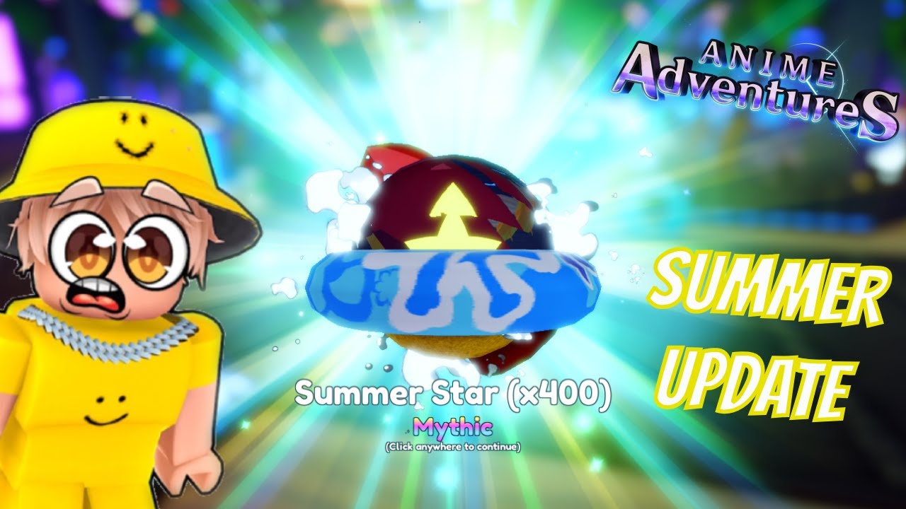 Opening 400 + SUMMER STAR EGGS in Anime Adventures, Update 15.5!