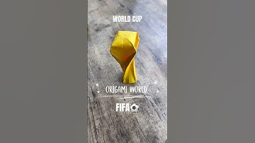 FIFA WORLD CUP ORIGAMI PAPER CRAFT TUTORIAL | DIY WORLD CUP TROPHY EASY ORIGAMI WORLD ART FOLDING
