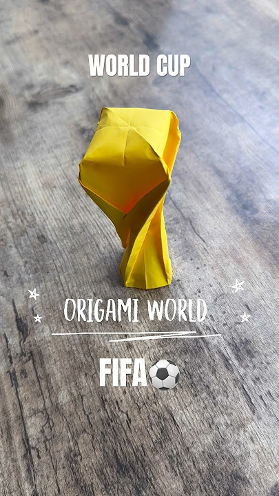 FIFA WORLD CUP ORIGAMI PAPER CRAFT TUTORIAL | DIY WORLD CUP TROPHY EASY ORIGAMI WORLD ART FOLDING