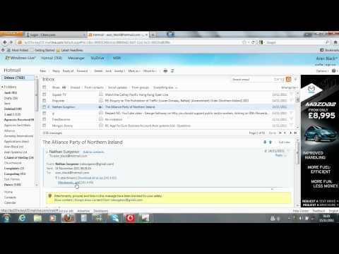 Forwarding an email with an attachment.wmv