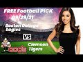 Free Football Pick Boston College Eagles vs Clemson Tigers Picks, 9/29/2021 College Football