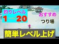 【ドラクエ10オフライン】釣りレベル上げ！レベル別おすすめ釣り場レベル1⇨20まで解説【ドラクエXオフライン】