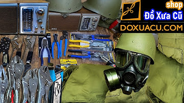 Đồ Mỹ xưa -Clip 1711- Dụng cụ đồ nghề, đài radio, áo M65, nón bố dù, ba lô, quần bò, áo túi chéo