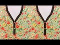V neck cutting and stitching/Neck design cutting| Kurti neck design 2024 frount neck design #diy