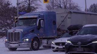 Truck Spotting Through Winter Peterbilt 567 All-Aluminum End Dump Trailer