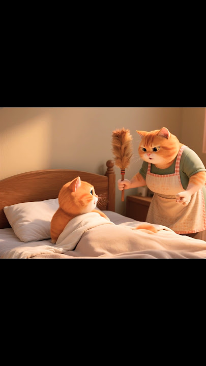 Little Lazy Cat!  😭 #funny #funnycats #funnyvideo #catlovers