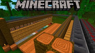 Building an Automatic Item Sorter and Overflow area Minecraft Bedrock 1.20 Survival Let's Play EP 34