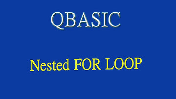 15 Tutorial on Nested FOR .... LOOP in QBASIC (by Technical School)
