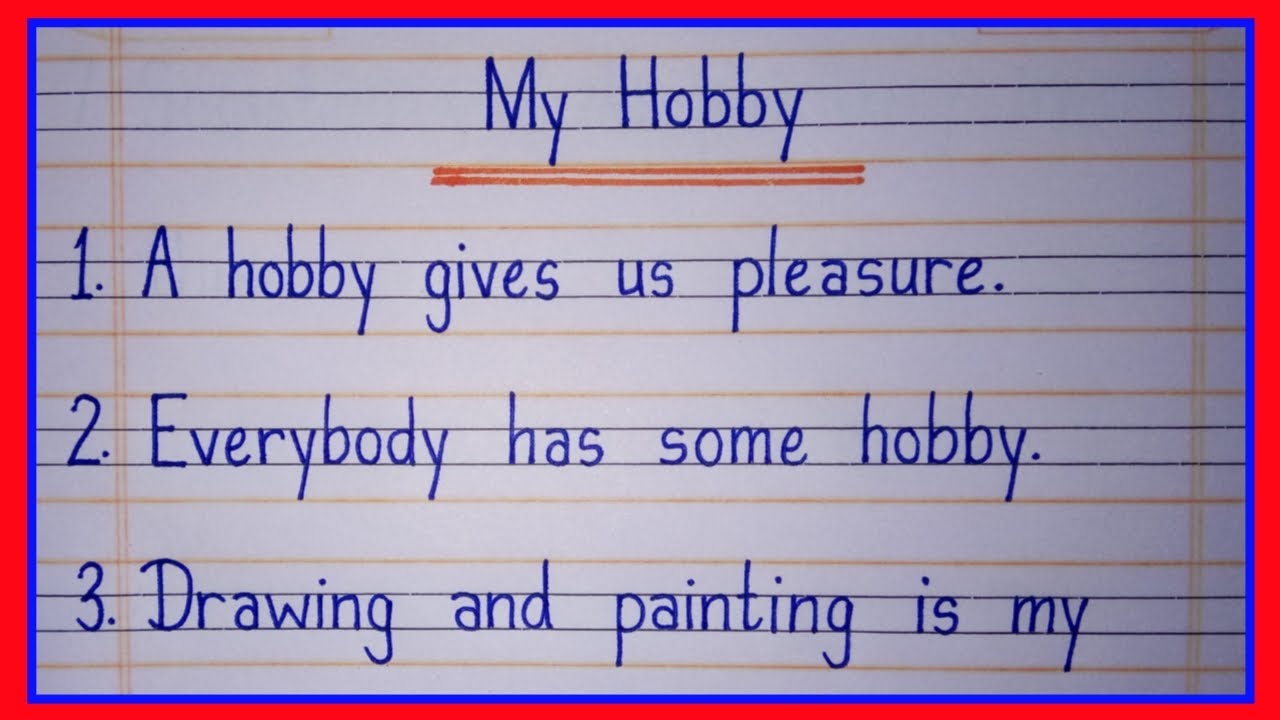 essay about painting hobby