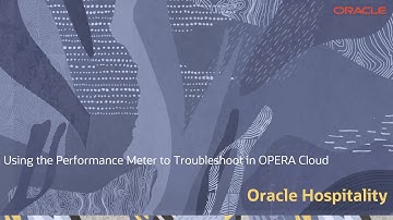 Hospitality Documentation-OPERA Cloud Using the Performance Meter