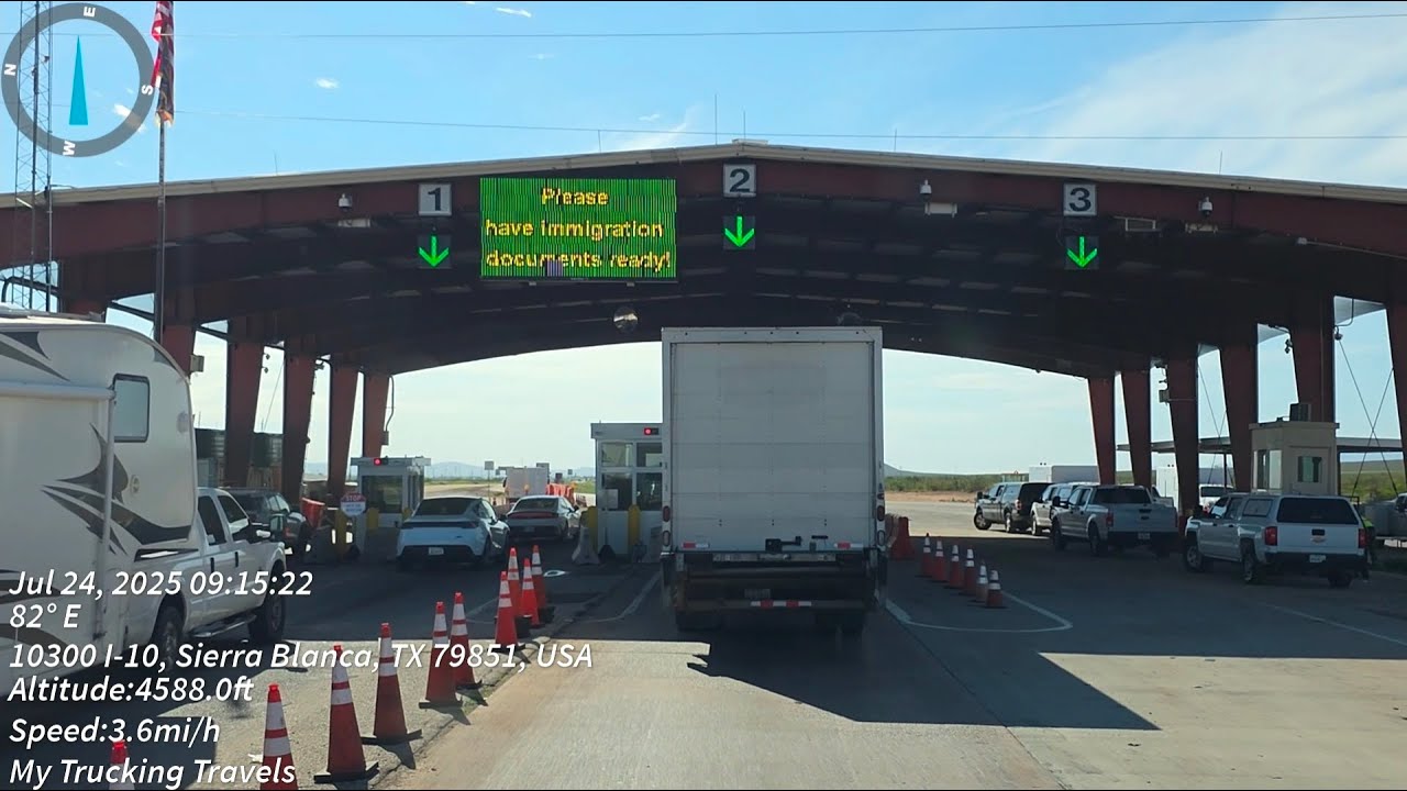 US/Texas border control checkpoint
