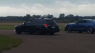 Big turbo Subaru Outback vs big hp cars