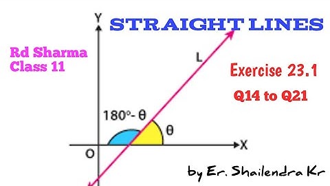 Straight Lines Class 11 | Rd sharma class 11 Exercise 23.1 Q14 to Q21 | ‎@smcride  | SMCRIDE