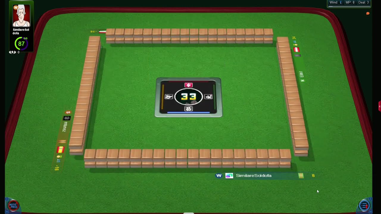 SimilareSoldofa. Game 18 (266) (Berlin, 4 deals). Two chow hands from discard.