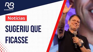"We advised him to stay," Tarcísio reveals regarding warning to Flávio