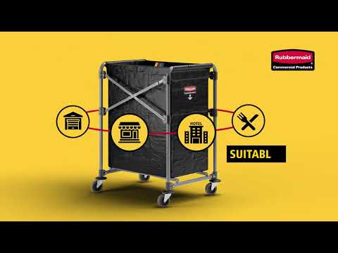 X-Cart Folding Trolley | Heavy-Duty Collapsible Cart for Large Loads | Rubbermaid Commercial