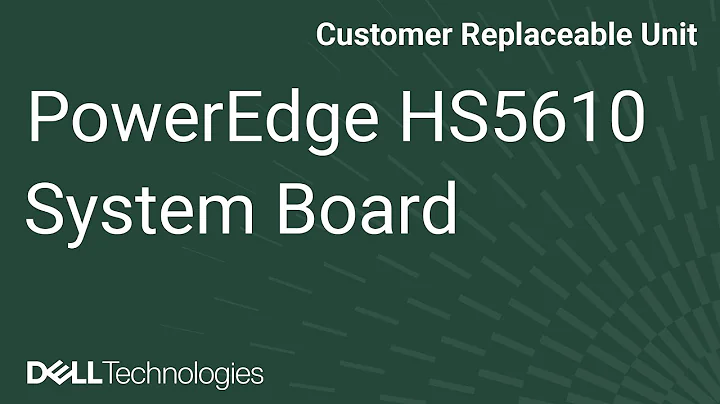 Dell PowerEdge HS5610: Remove/Install System Board
