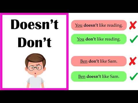 When to use DON'T and DOESN'T ? | Easy Explanation