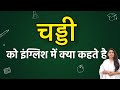 Chaddi को इंग्लिश में क्या कहते हैं ? Chaddi ko english mein kya kahate hain | Chaddi in english